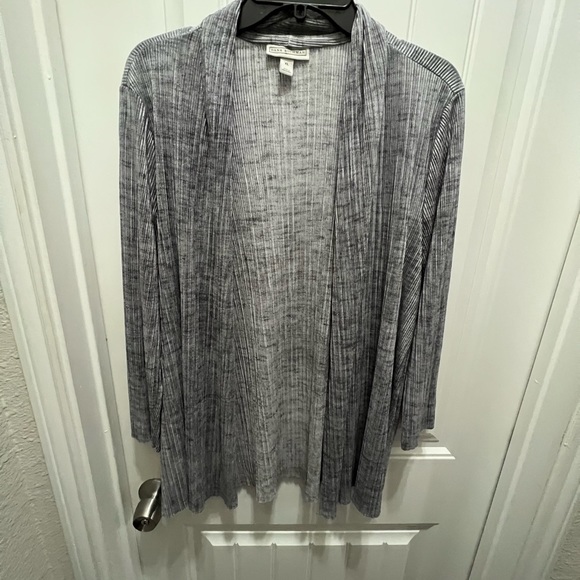 Dana Buchman Open gray ruched cardigan size xl - Picture 1 of 4